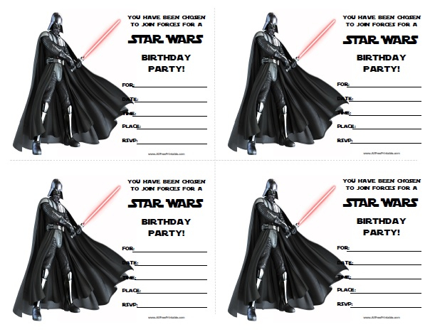 Star Wars Birthday Invitations Free Printable