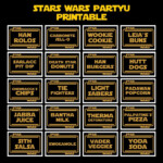 Star Wars Food Label Printables Star Wars Birthday Party Star Wars