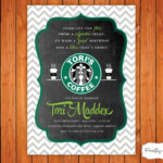 Starbucks Coffee Birthday Party Invitation Starbucks Birthday