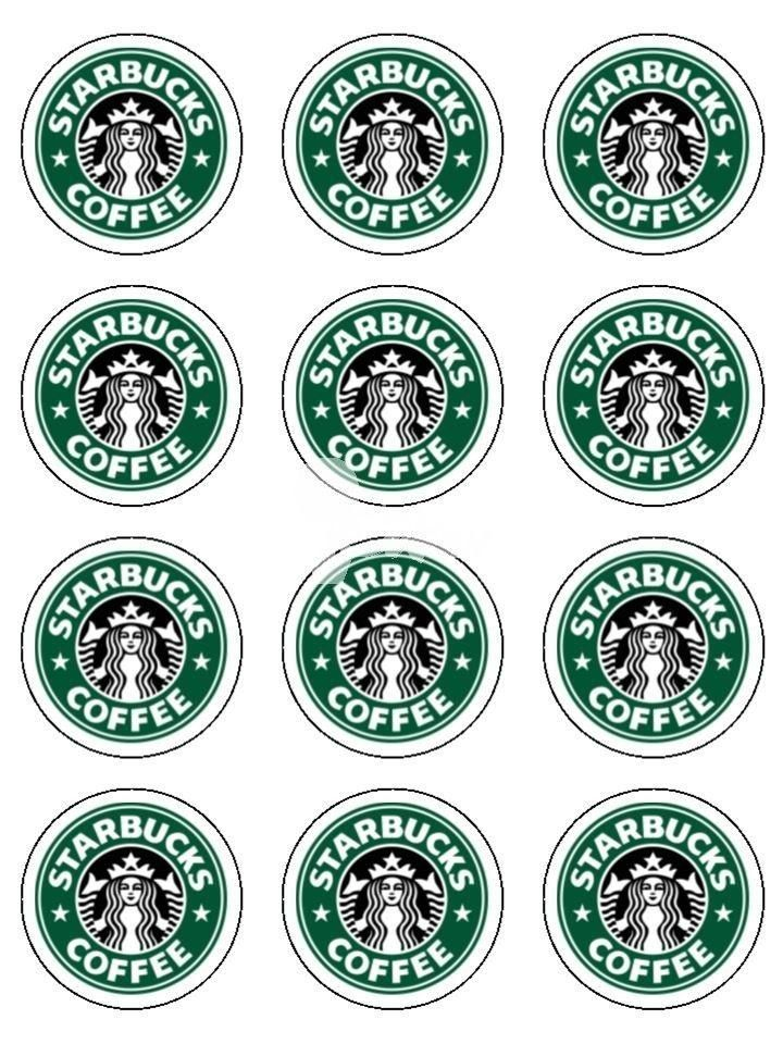 Starbucks Coffee Logo Edible Cupcake Topper Images ABPID51347 In 2021