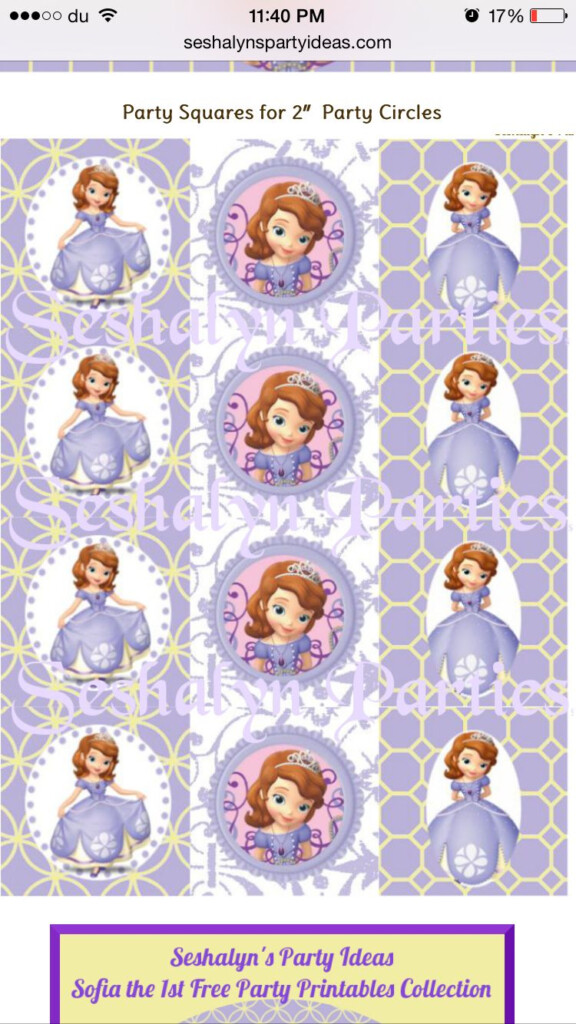 Stickers Sofia The First Birthday Party