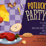 Stunning Template Vector Illustration Potluck Vector Illustration