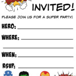 Superhero Party Invites Free Printable Printable Templates