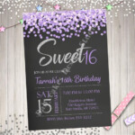 Sweet 16 Birthday Party Invitation Invite Digital Printable Etsy