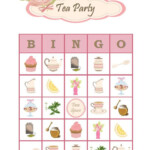 Tea Party Bingo 30 Printable Bingo Game Cards For Girls Etsy Tea