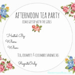 Tea Party Invitations Template Elegant Afternoon Tea Invitation Free