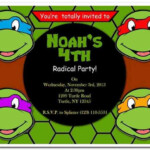 Teenage Mutant Ninja Turtles Party Invitations Ninja Turtle