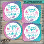 Thanks For Making My Party A Splash Free Printable Printable Templates