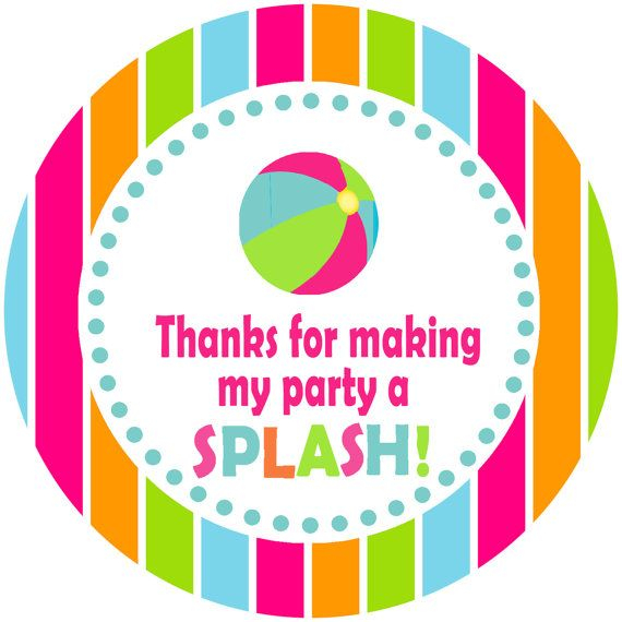 Thanks For Making My Party A Splash Free Printable Printable Word 