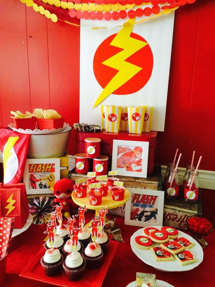 The Flash Superhero Birthday Party Ideas Photo 12 Of 14 Birthday 