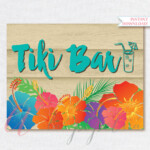 Tiki Bar Sign Luau Sign Printable Luau Sign Hawaiian Etsy In 2021