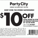 Together We Save Party City Coupon 10 Off 50 Purchase