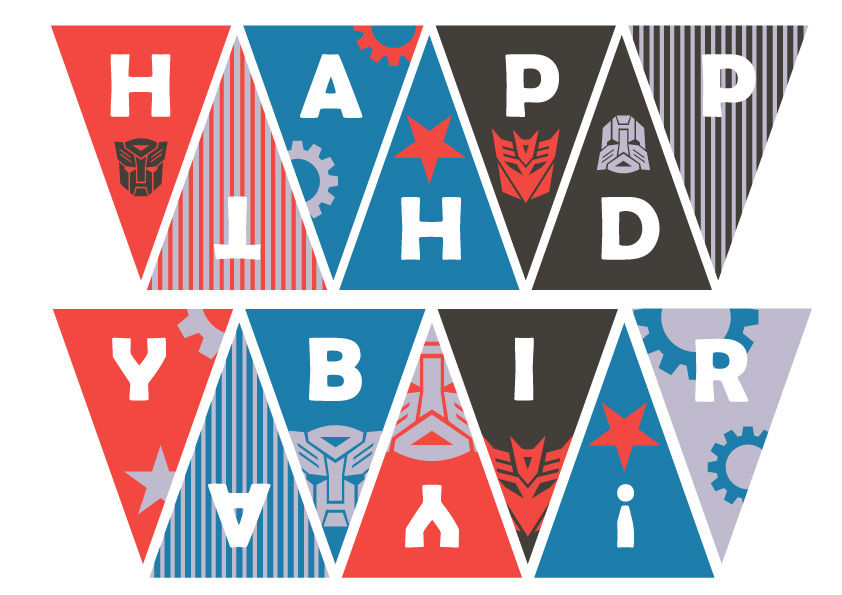 Transformers Birthday Party Printables By Anna Lee Design TheHungryJPEG