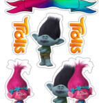 Trolls Free Printable Cake Toppers Oh My Fiesta In English Bolo