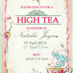 Victorian High Tea Party Invitations Surprise Party Invitation High