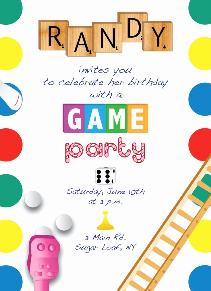 Video Game Party Invitation Template Best Of Printable Game Night Party