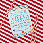Vintage Carnival Birthday Party Invitation Printables Clown Party