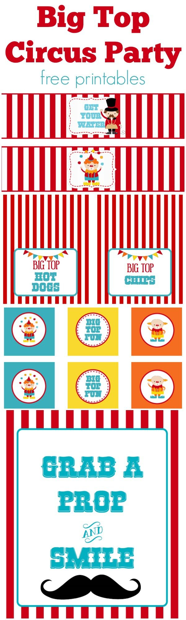 We Heart Parties Free Printables Big Top Circus Party Free Printables 