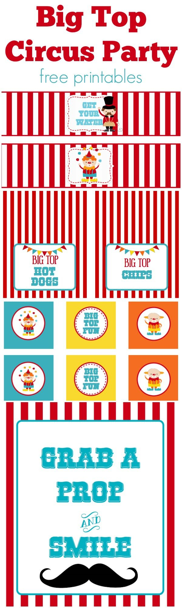 We Heart Parties Free Printables Big Top Circus Party Free Printables
