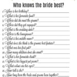 Who Knows The Bride Best Hen Party Game Printable Hen Party Games