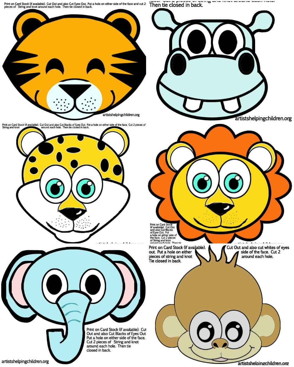 Zoo Animal Cutouts Printable NEO Coloring